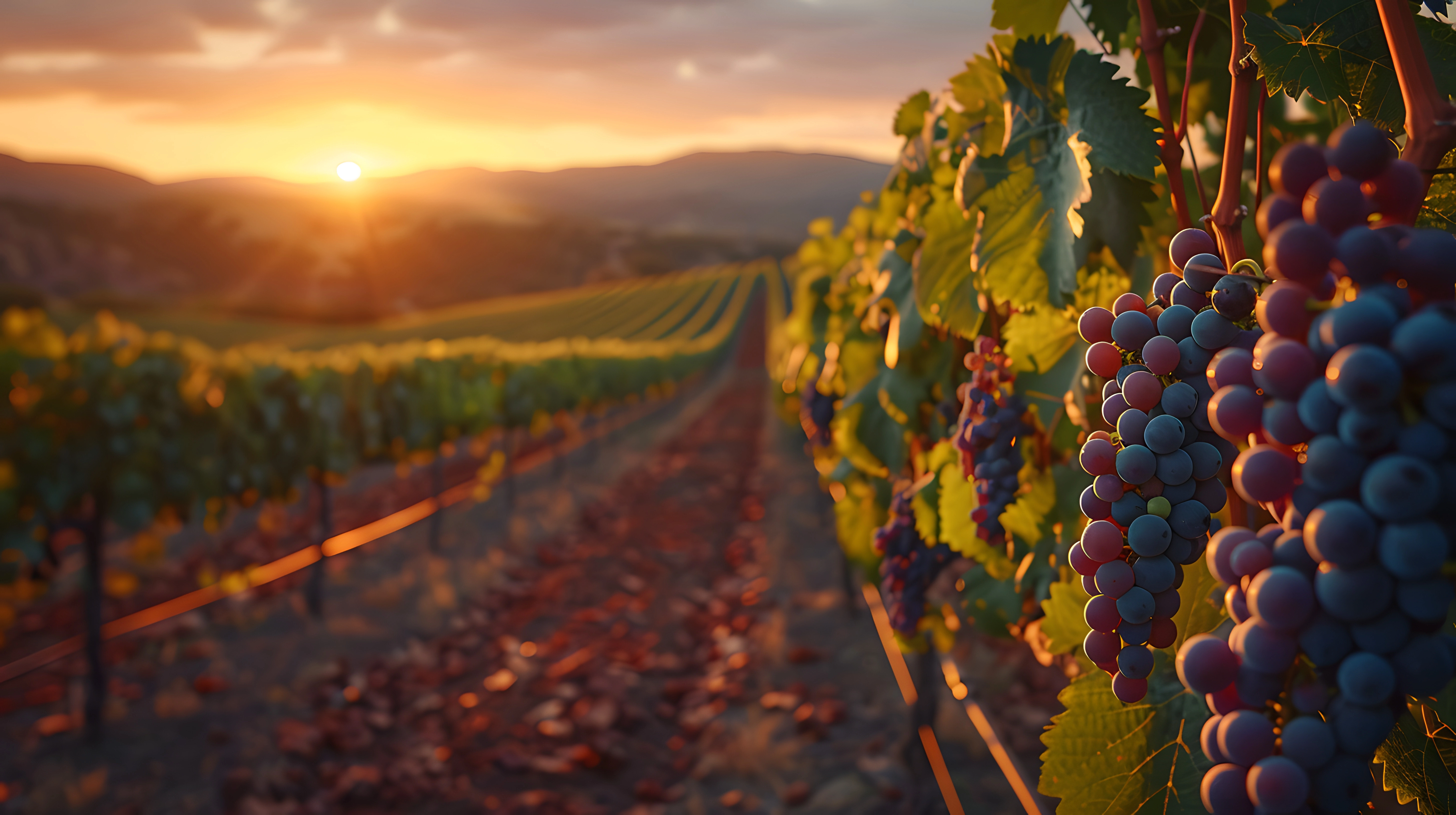 Vignes et vignobles locaux, terroir du Massif central