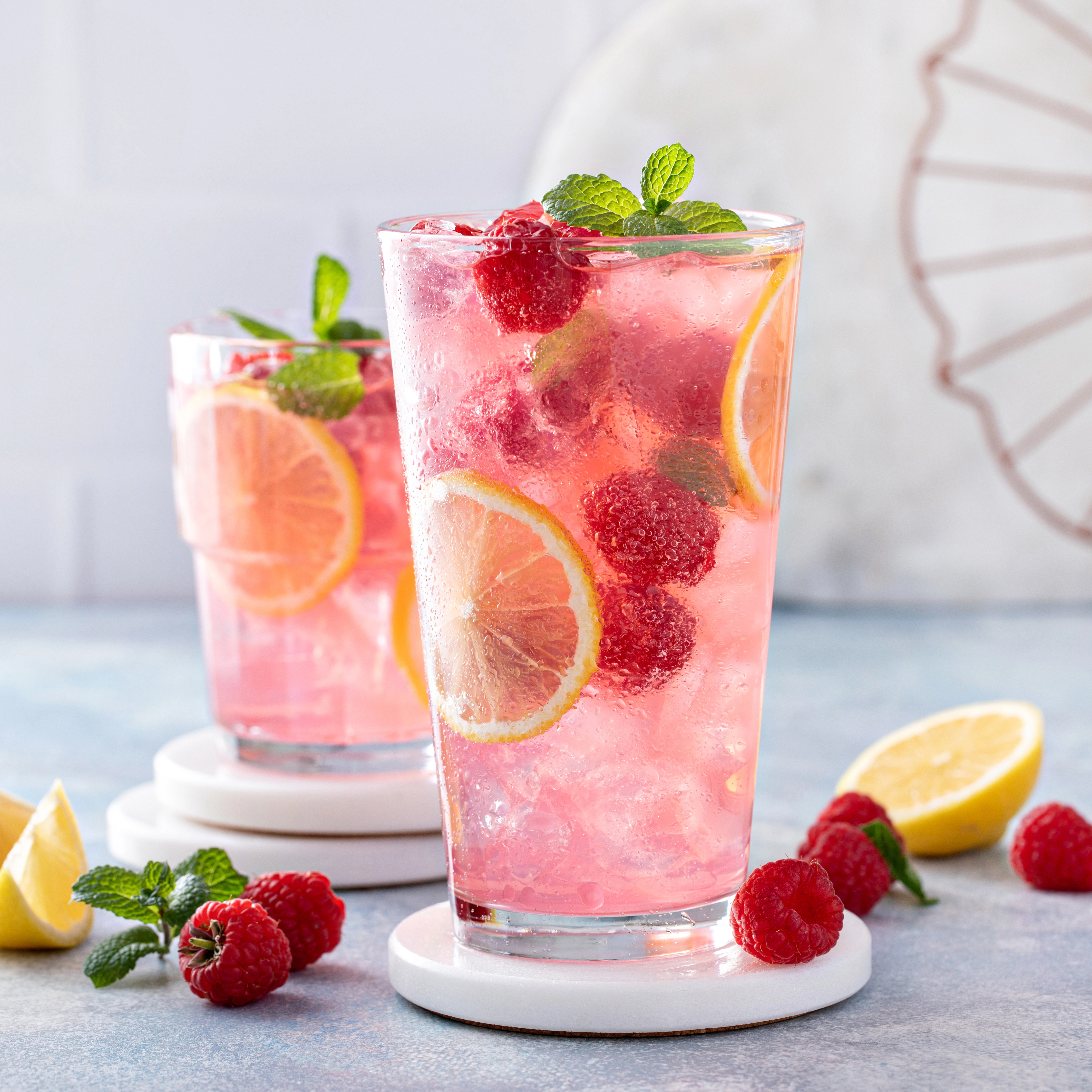 Mocktail framboise sans alcool, boisson maison