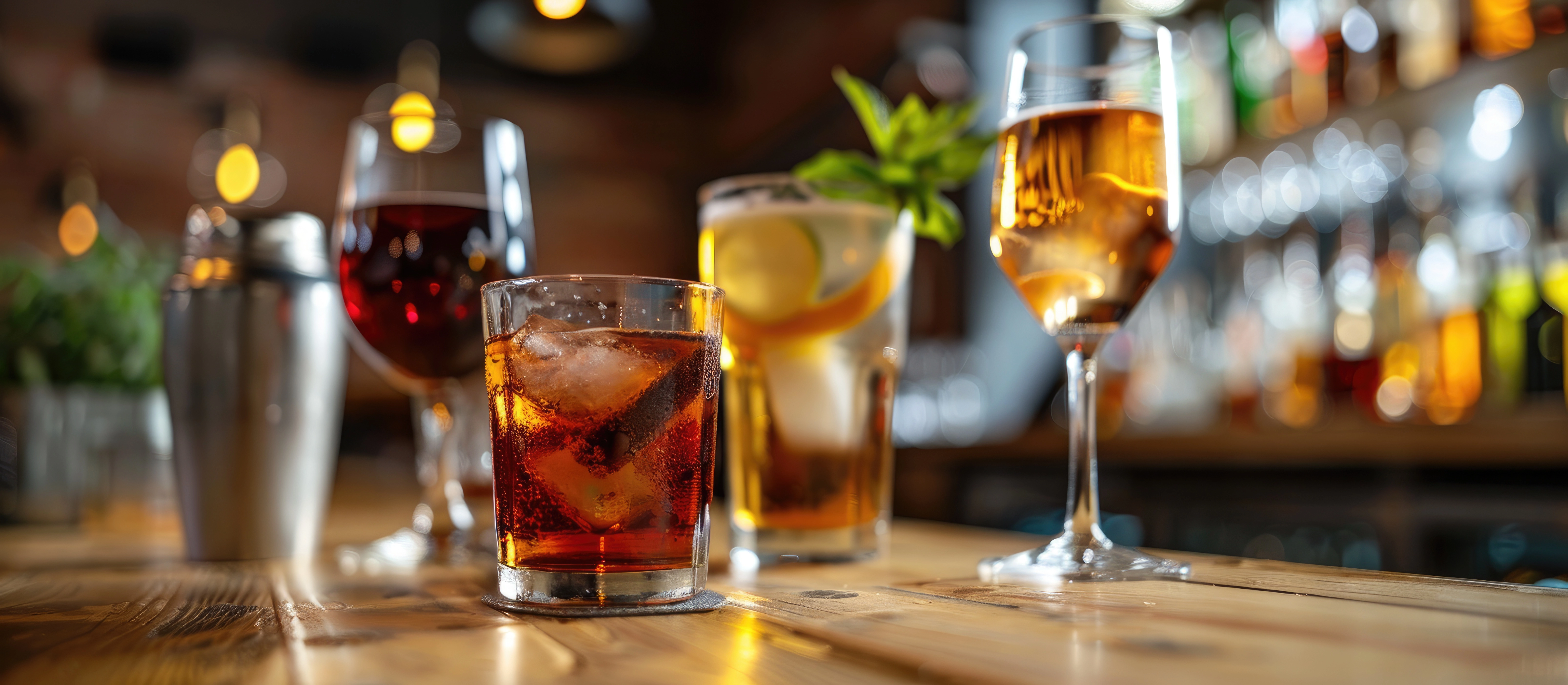 Cocktails et boissons du restaurant