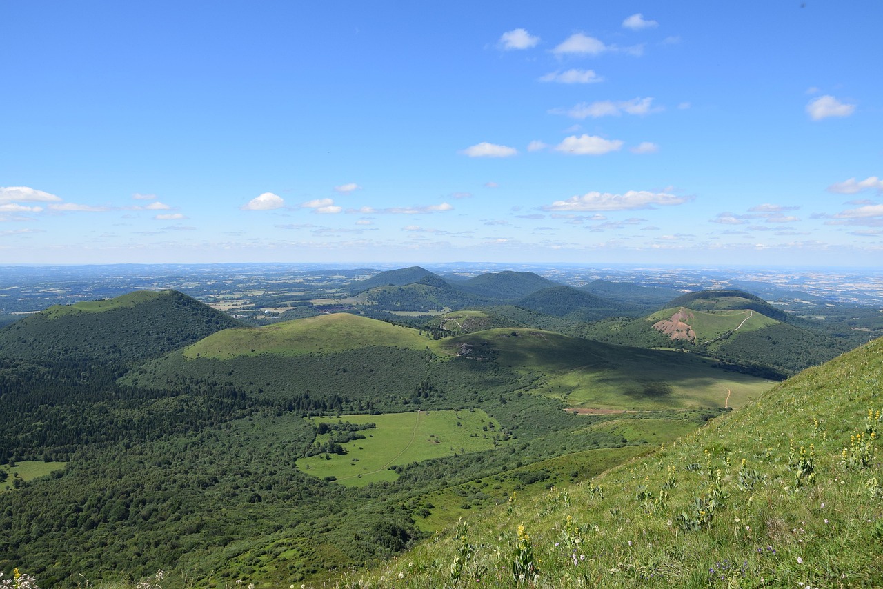 Paysage des volcans d'Auvergne