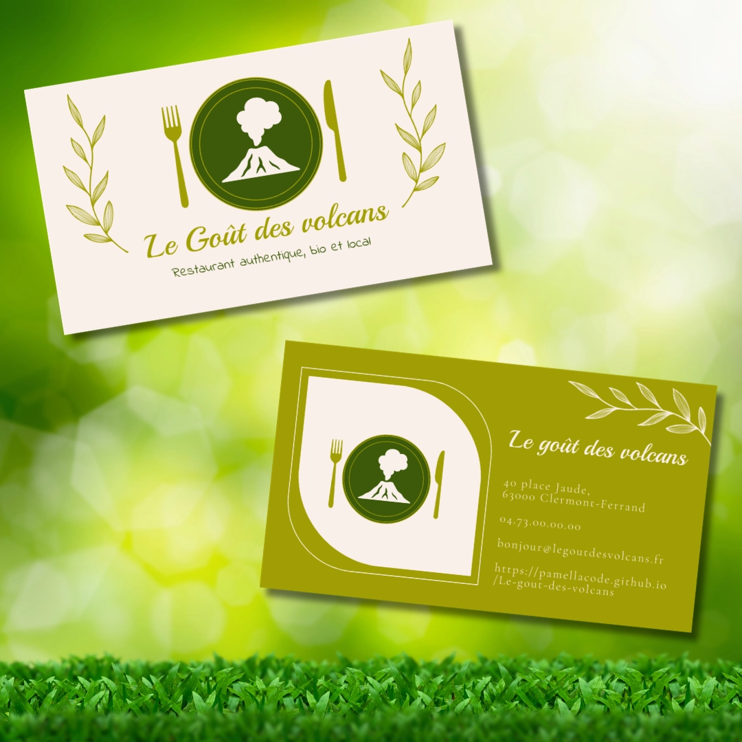 Carte de visite Le goût des volcans