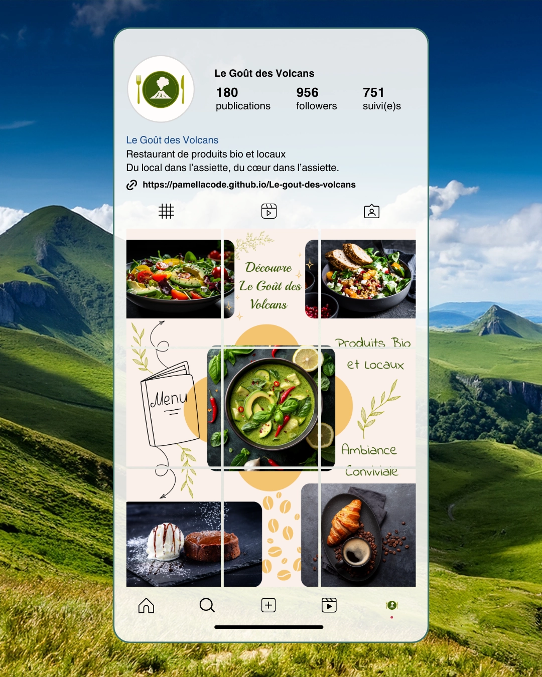 Visuel Instagram Le goût des volcans