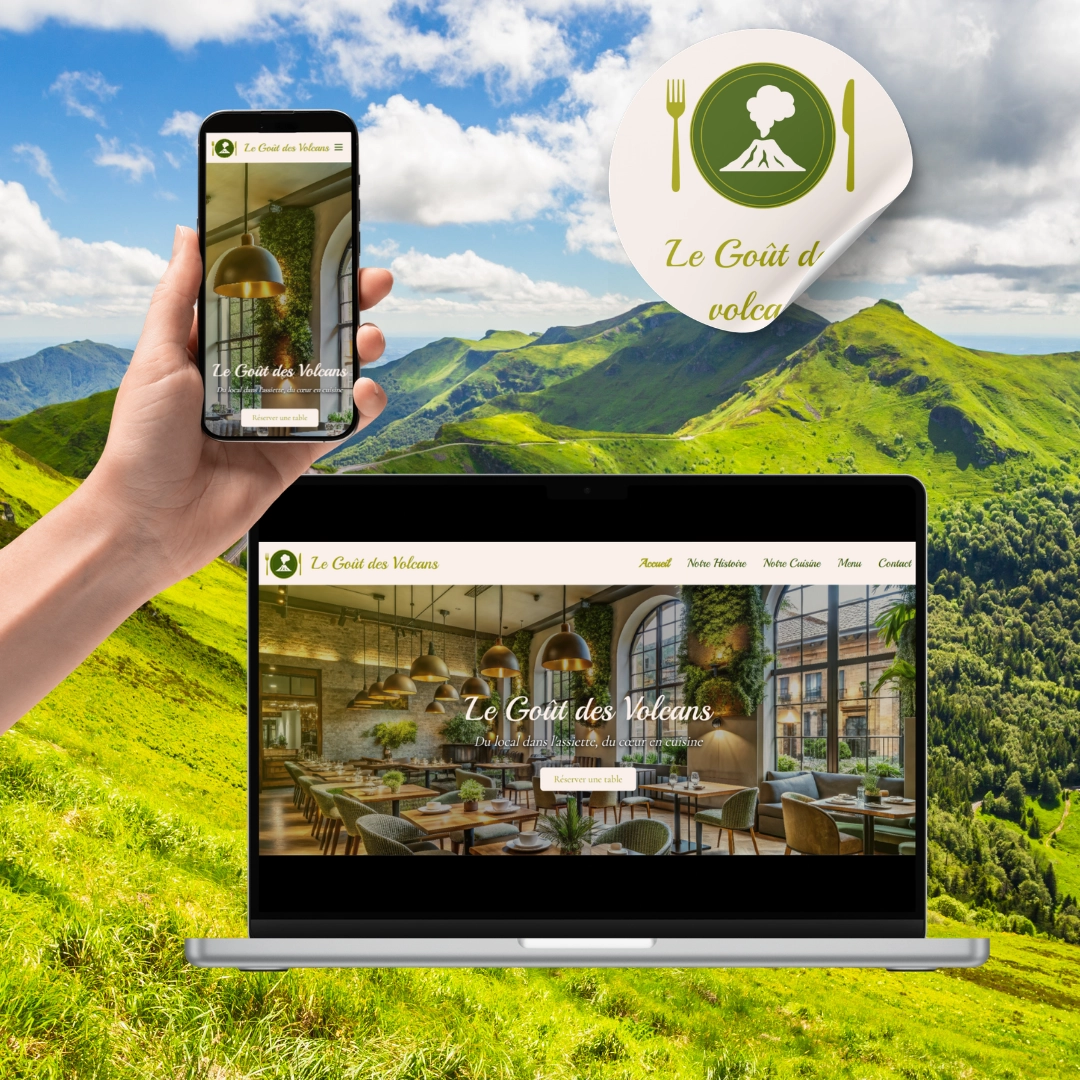 Visuel site desktop et mobile, Le goût des volcans